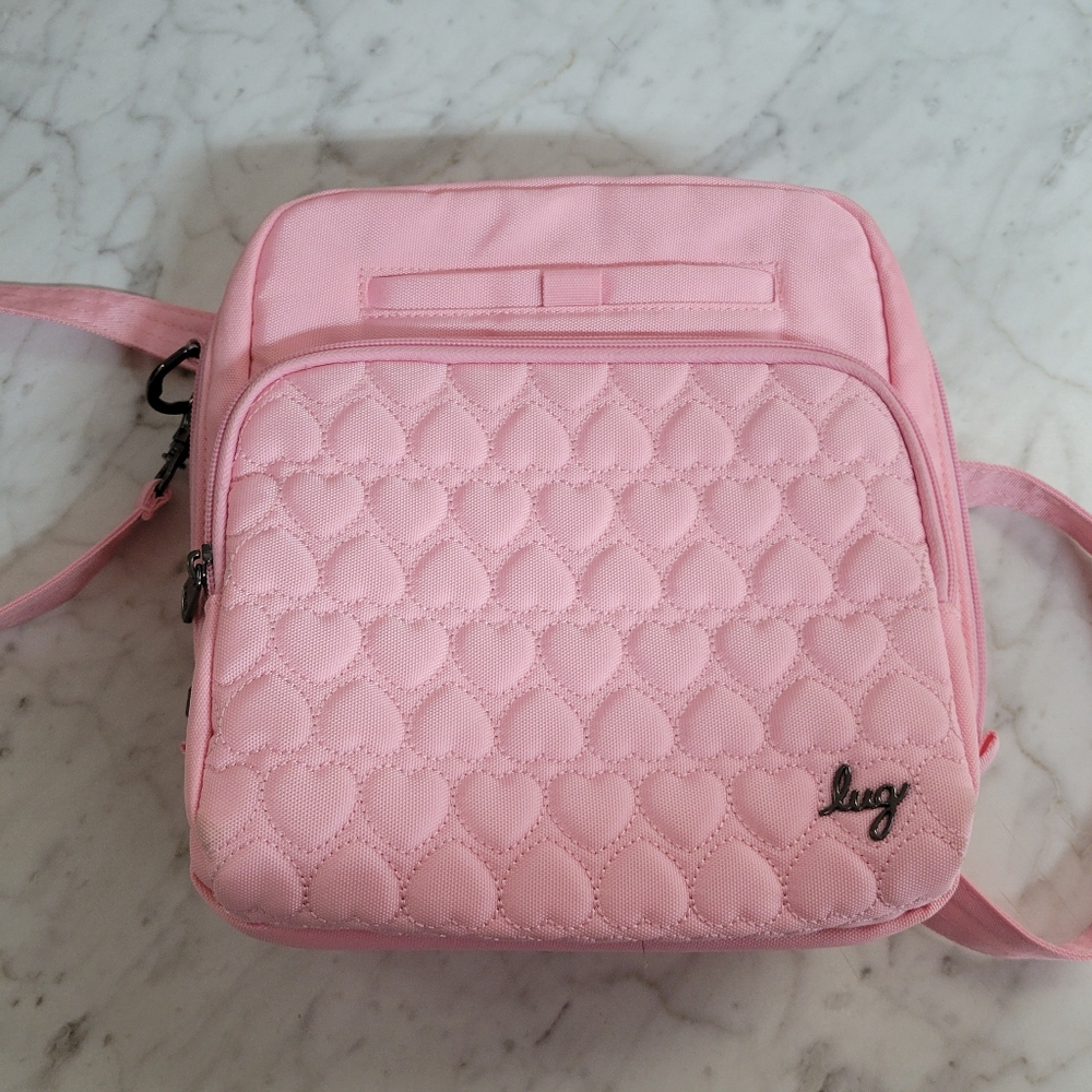 Lug Ranger Crossbody Bag in Pink Hearts